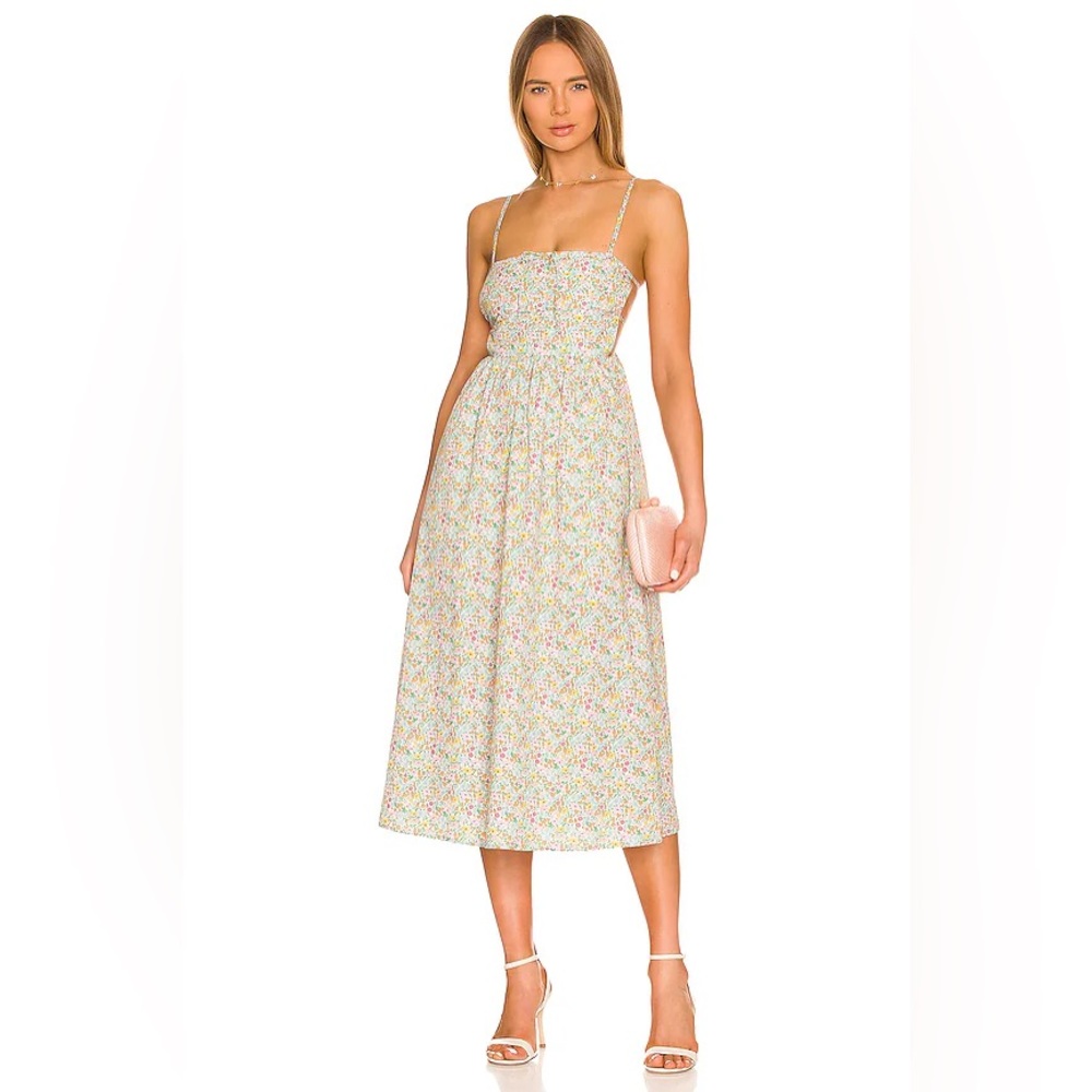 For Love & Lemons Floral Midi Dress SZ XS